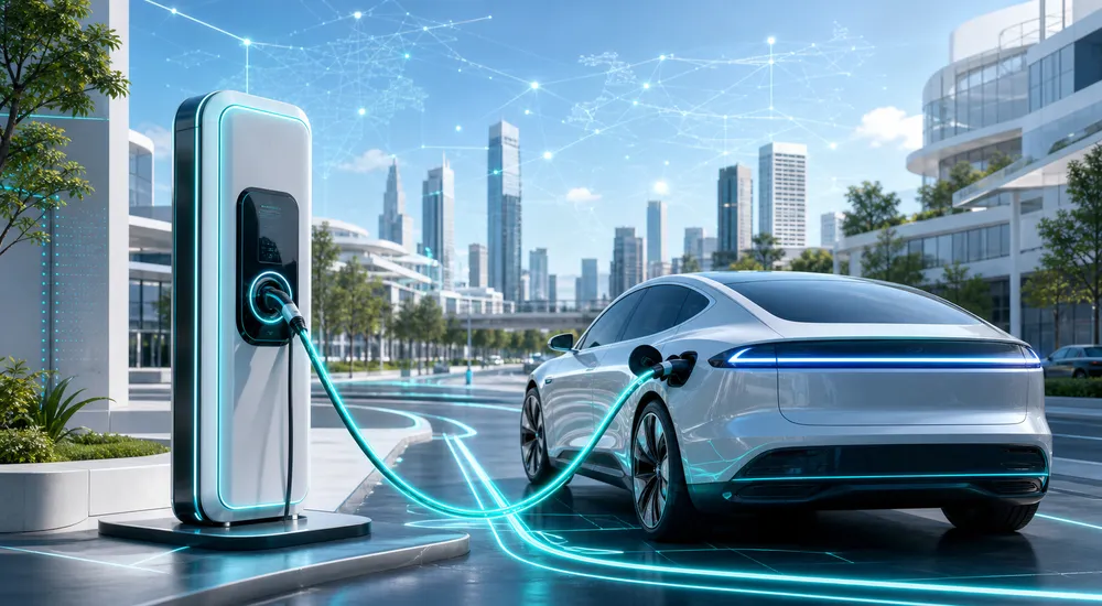3D Smart City und Ladestation für E-Autoankauf Essen